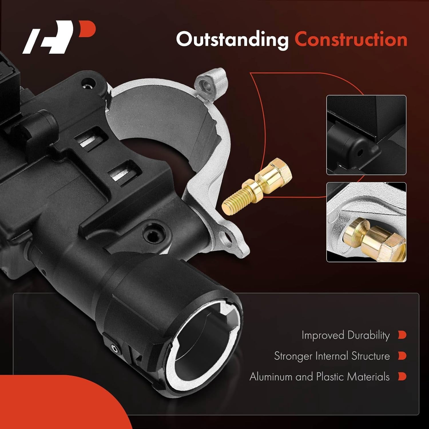 A-Premium Ignition Lock Housing with Ignition Switch Compatible with Ford Focus 2009-2011 Escape Mercury Mariner 2008-2010 Mazda Tribute 2008-2011