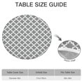 thumbnail image 6 of Gray and White Geometric Lattice Pattern Round Fitted Tablecloth with Elastic Edge,Dining Table Cover Waterproof,Outdoor Round Tablecloth for Camping,Dining,Indoor and Outdoor, 6 of 7