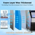 thumbnail image 3 of Ecojoy Commercial Ice Maker, 450LBS/24H Ice Machine with 120 LBS Storage, Ice Ready in 8-15 min, Under Counter Ice Machine, 3 of 9