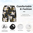 thumbnail image 6 of Picia Lilies Flowers pattern Mens Swim Trunks with Compression Liner Stretch Beach Shorts Quick Dry with Zipper Pockets No-Chafing Board Shorts-X-Large, 6 of 9