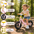 thumbnail image 3 of WLRETMCI Toddler Balance Bike for 1-6 Years Old Boys Girls, 12 Inch Kids Training Balance Bike with Adjustable Handlebar and Seat, No Pedals Bike for Kids, Pink, 3 of 5
