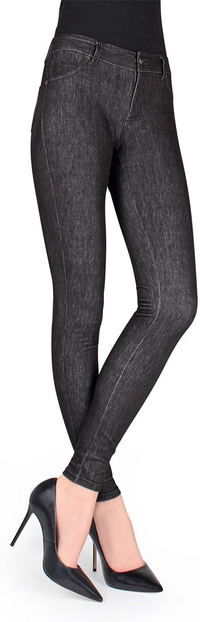 MeMoi Unbottled Denim Jean Leggings 