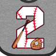 thumbnail image 4 of Inktastic Baseball Second Birthday- Two Years Old Boys or Girls Baby Bib, 4 of 4