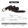 thumbnail image 3 of Mens Belts Leather Belt with Alloy Single Prong Buckle 1 1/2" width Casual Work Dress Belt for Men, Black, X25013, 3 of 6