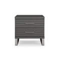 thumbnail image 2 of 23" Silver and Gray Two Drawer Nightstand, 2 of 3