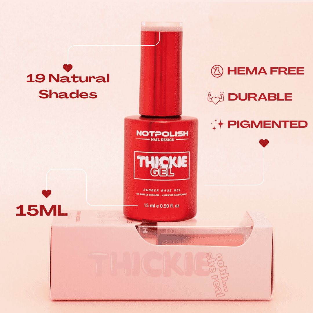 NotPolish Thickie Builder Gel, Blushed Pink, UV Curable, 0.5 oz