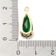 thumbnail image 3 of Brass Pave Cubic Zirconia Pendants Teardrop Real 14K Gold Plated Green 19.5x7.5x5.5mm Hole: 1.2mm, 3 of 3