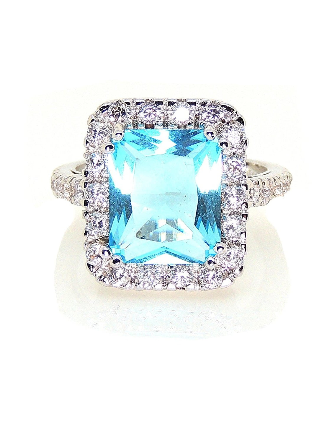 Ginger Lyne Collection Gina Lab Grown Blue Topaz Exquisite 6 Carat