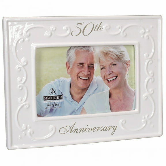 Celebrate a 50th Anniversary with this special 4x6 frame by Malden - 4x6