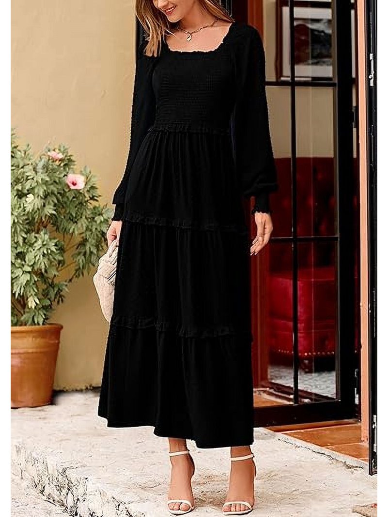 chinese dress ladies 3/4 Sleeve Floral Smocked main image 1