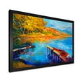 thumbnail image 2 of Designart 'The Lake At Sunset Evening Glow II' Lake House Framed Art Print, 2 of 4