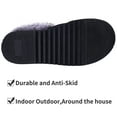 thumbnail image 5 of Womens Fuzzy Memory Foam Slippers Boots Cozy Faux Fur House Shoes Indoor Outdoor Rubber Sole Anti-Skid,Black US9-10, 5 of 7