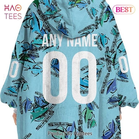 Cronulla Sutherland Sharks Special Logo Design Oodie Flanket Blanket Hoodie Snuggie