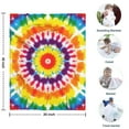 thumbnail image 4 of Tie Dye Rainbow Concentric Circles Pattern Blanket,Comfortable Soft Flannel Throw Blanket,All Season,Warm Lightweight Blankets for Sofa Bed Couch Living Room Chair,30"x40", 4 of 4