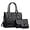 03 Croc Black, variant on ZUTOYBO Ladies Satchel Purse Wallet Top Handle Tote Handbags Hobo Shoulder Bags Set 3pcs for Women,Black