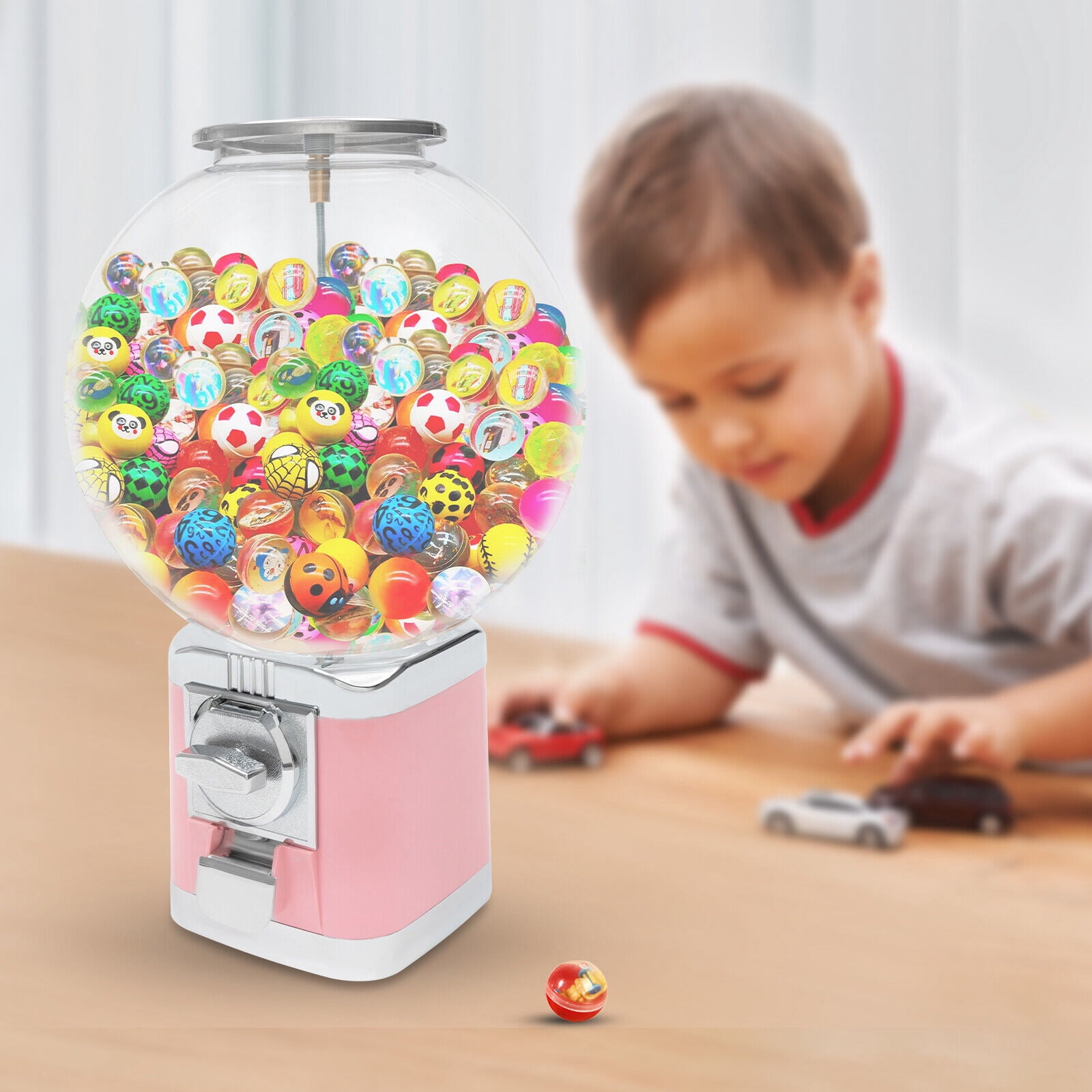 Dark Blue/Pink/Blue/Black Candy Gumball Vending Machine Gumball Bank Candy Vending Dispenser Machine 800-1000 Coin