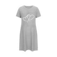 thumbnail image 2 of Ailaofu Women's Oversized Short Sleeve Nightgown - Fashion Print Sleep Dress, 2 of 5