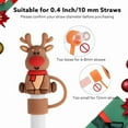 thumbnail image 2 of 8 PCS Christmas Straw Topper, Straws Cover for Stanley 30&40 Oz Tumbler, Cute Christmas Straws Caps in Various Shapes, Drinking Straw Tip Covers for 0.4 Inch/10 mm Straw, 2 of 10