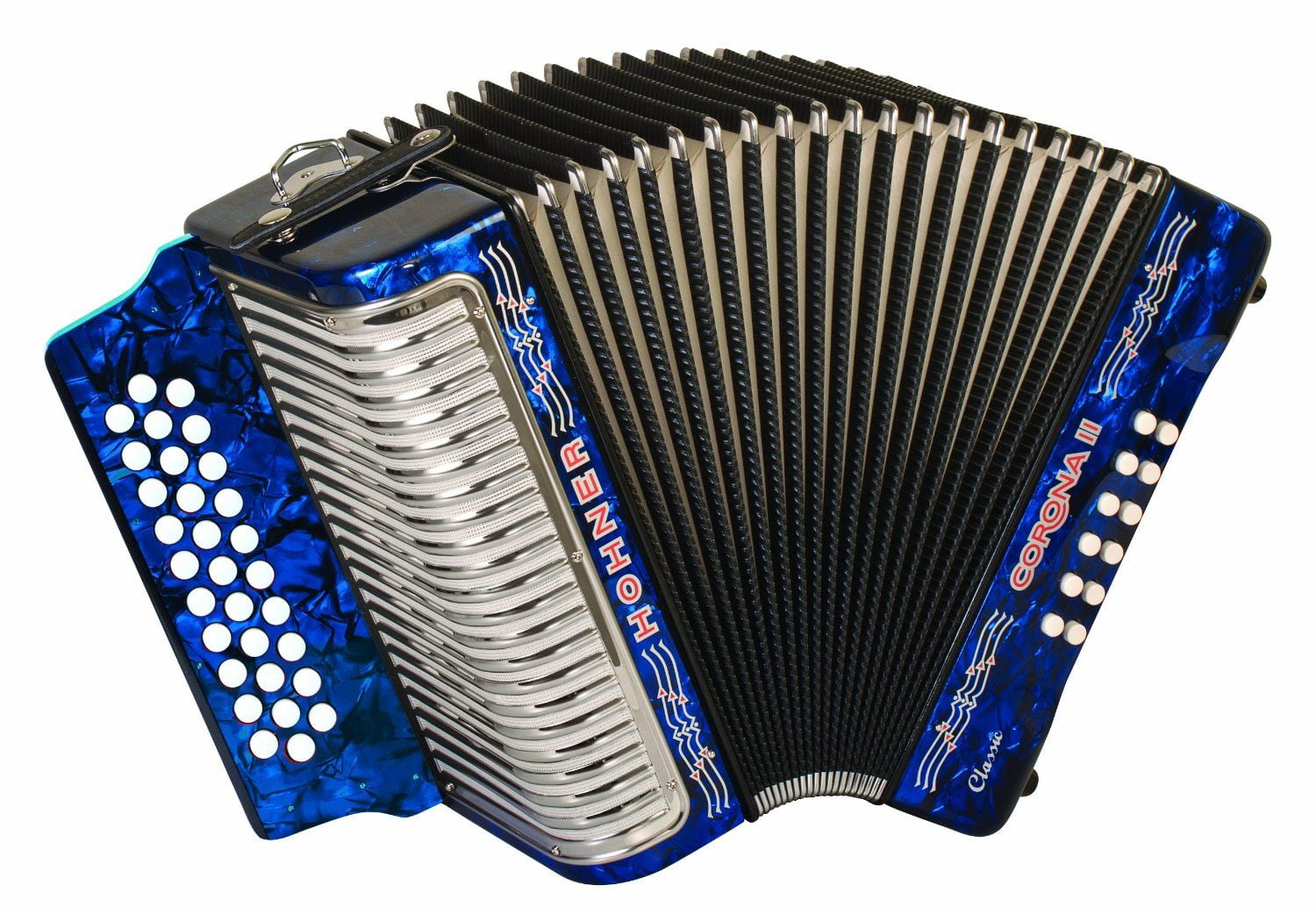 Hohner Corona II ClassicGCF Diatonic Accordion Dark Blue