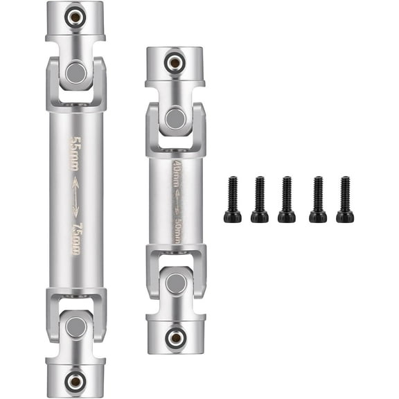 RCLIONS Heavy-Duty TRX4M Driveshaft Front Rear Center Shaft Stainless Steel D-Shaped Hole Drive Shaft for TRX4M 1/18 RC Crawler Car Upgrades Accessories