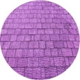 thumbnail image 1 of Ahgly Tapis Rond Lavable en Machine Intérieur Transitionnel Violet Violet, 5 Pieds Rond, 1 of 7
