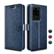 Galaxy S20 5G Case, Njjex Galaxy S20 Case [3 Card Slot] [Kickstand] [Gift Box] Leather Folio Flip Wallet Case [RFID Blocking] for Samsung Galaxy S20 5G 6.2" 2020 - Blue