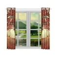 thumbnail image 3 of BSDHOME Beautiful Autumn Day Into The Forest Window Curtain Kitchen Curtain 26x39 inches (Two Piece), 3 of 3