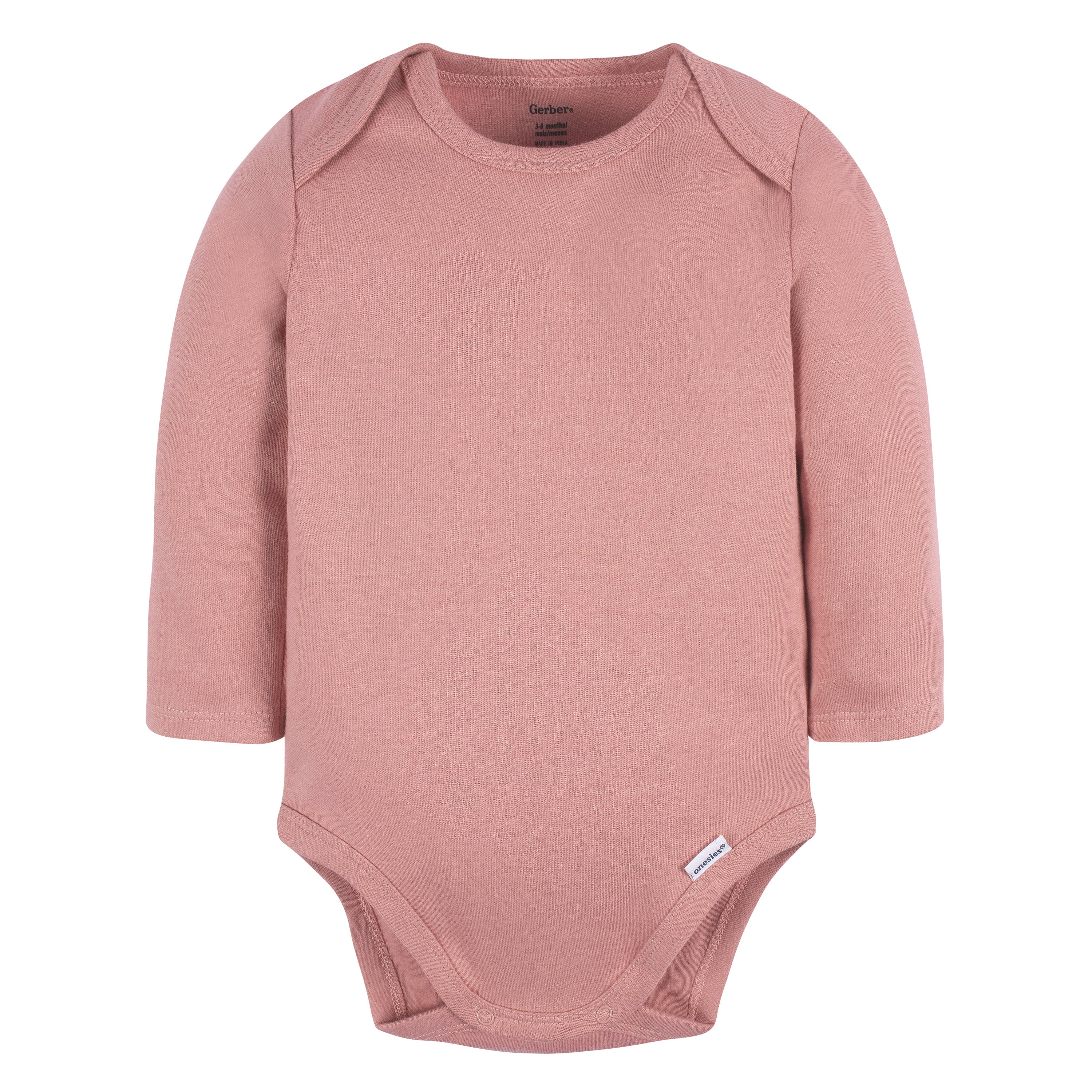 Gerber Onesies Brand Baby Girl Long Sleeve Bodysuits, 5 Pack, Sizes 0-3 Months - 6-9 Months
