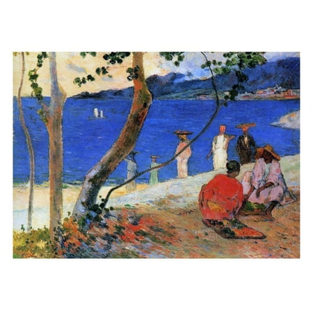 Seashore, Martinique Island, 1887 Post-Impressionist Coast Landscape Painting Print Wall Art By Paul