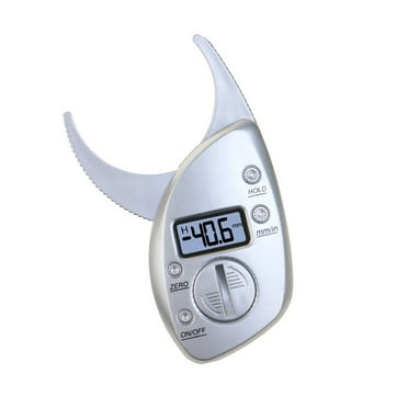 1PC Digital Body Fat Caliper Fitness Body Fat Caliper Fat Measuring Tool with Clear y Portable Fat Digital