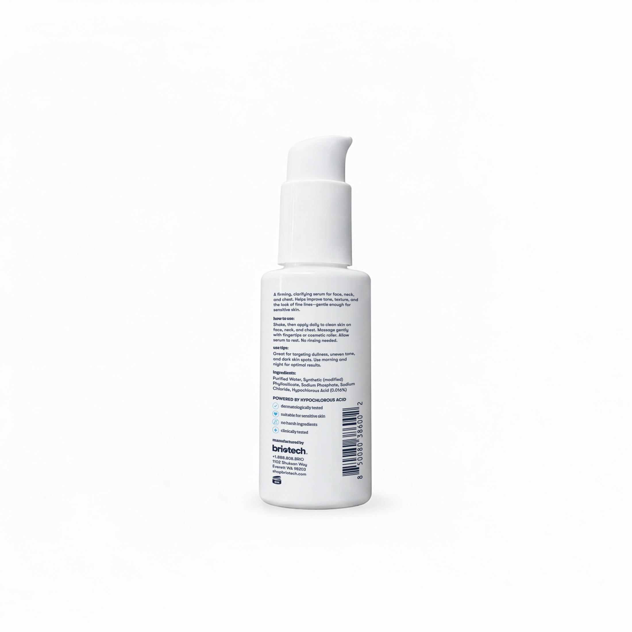 Briotech Skin Renew Serum, Clinically Tested Hypochlorous Acid Mineral Gel, 3.4 fl oz (2 Pack)