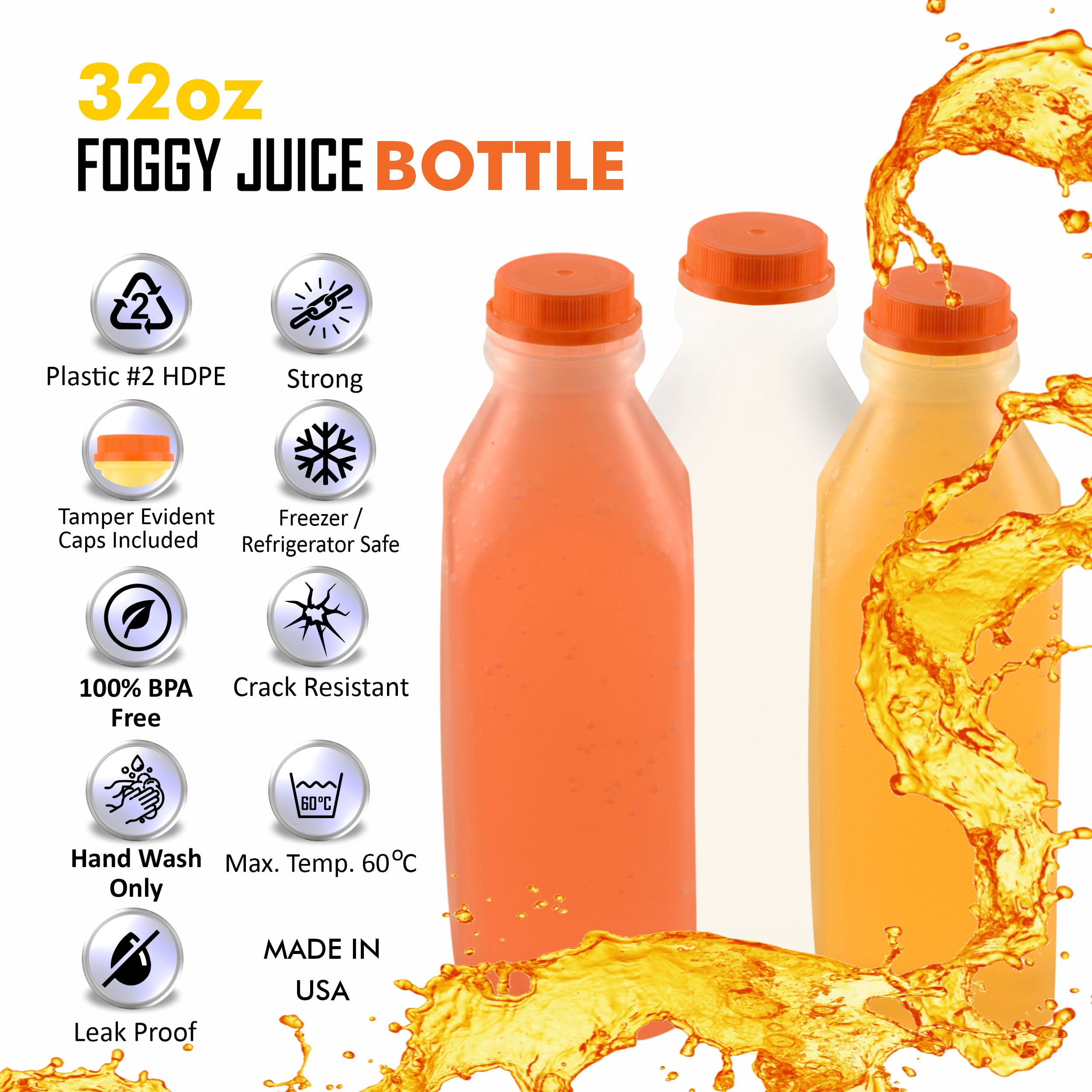 32oz Glass Juice Bottle, Packaging Logistics