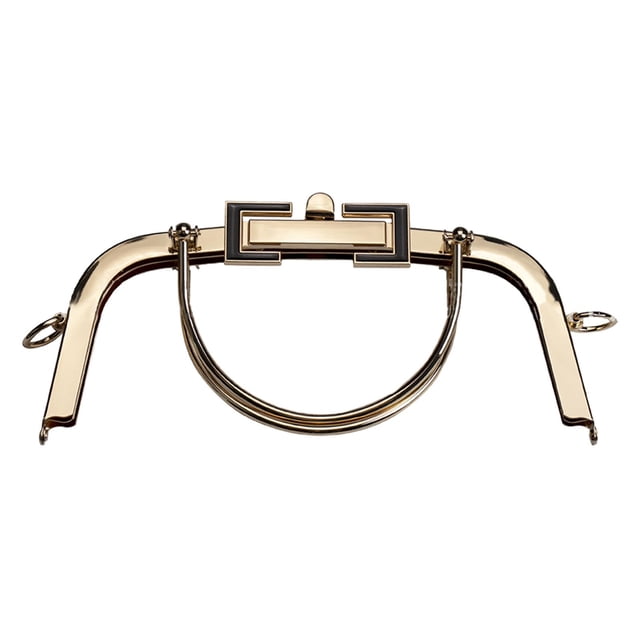 Metal Purse Frame DIY Craft Frame Clutch Frame Arch Kiss Clasp Lock Metal Bag Frame for Handmade Handbag Bag Hardware Sewing Gold 20.5cm