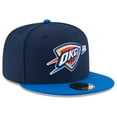 thumbnail image 3 of Men's New Era Navy/Royal Oklahoma City Thunder Official Team Color 2Tone 59FIFTY Fitted Hat, 3 of 6