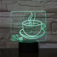 thumbnail image 3 of Lámpara LED Illusion 3D con luz nocturna, color café con cambio de color, 3 of 3