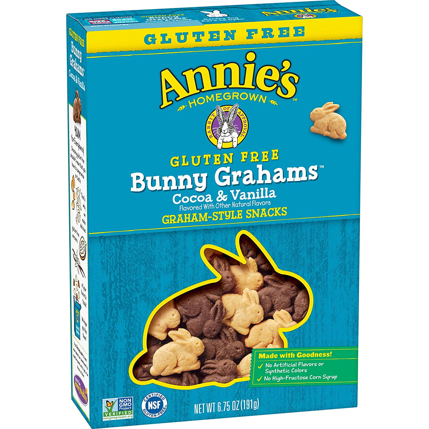 Annies Bunny Cookies, Cocoa and Vanilla, 6.75 oz