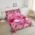 thumbnail image 4 of Disco Ball Comforter Set Funky Coquette Pink Mirrorball Bedding Twin Size, Western Cowgirl Beddong Comforter Sets Leopard Print Southwestern Hat Quilt Modern Art Preppy Room Decor 2Pcs, 4 of 6