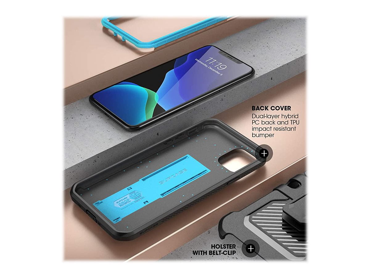 SupCase Unicorn Beetle Pro - Protective case for cell phone - rugged - polycarbonate, thermoplastic polyurethane (TPU) - blue - 6.1" - for Apple iPhone 11