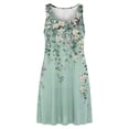thumbnail image 4 of Dolkfu Crew Neck Summer&Fall dresses for women Sleeveless Multicolor Refined Mini Bodycon Dresses Botanical Minimalist Multicolor,L, 4 of 6