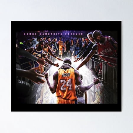 Basketball Legend Father Daughter Mamba Legacy Memorial Tribute Wall Art Sports Decor Stretched Canvas