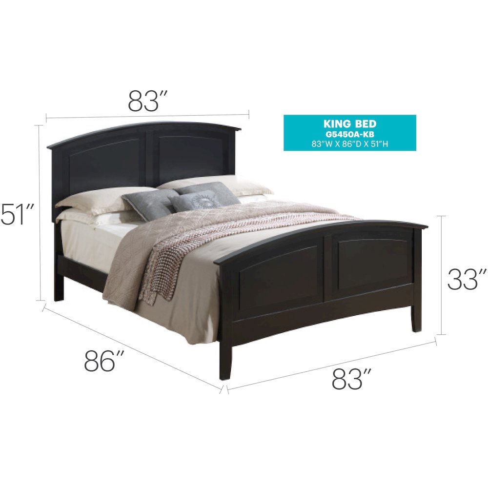 Glory Furniture Hammond G5450A-KB Black King Bed