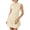 Beige, variant on Staron Women's Mock Neck Sleeveless Ruched Waist A-Line Mini Dress Cocktail Party Casual Elegant Solid Color Flare Dress, Pink M