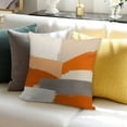 thumbnail image 7 of Orange And Grey Abstract Art Artwork Pillow Covers,Orange And Grey Abstract Art Artwork Throw Pillow Covers 18"×18" ,Living Room Sofa Couch Pillow Covers,Decorative Pillow Covers, 7 of 7
