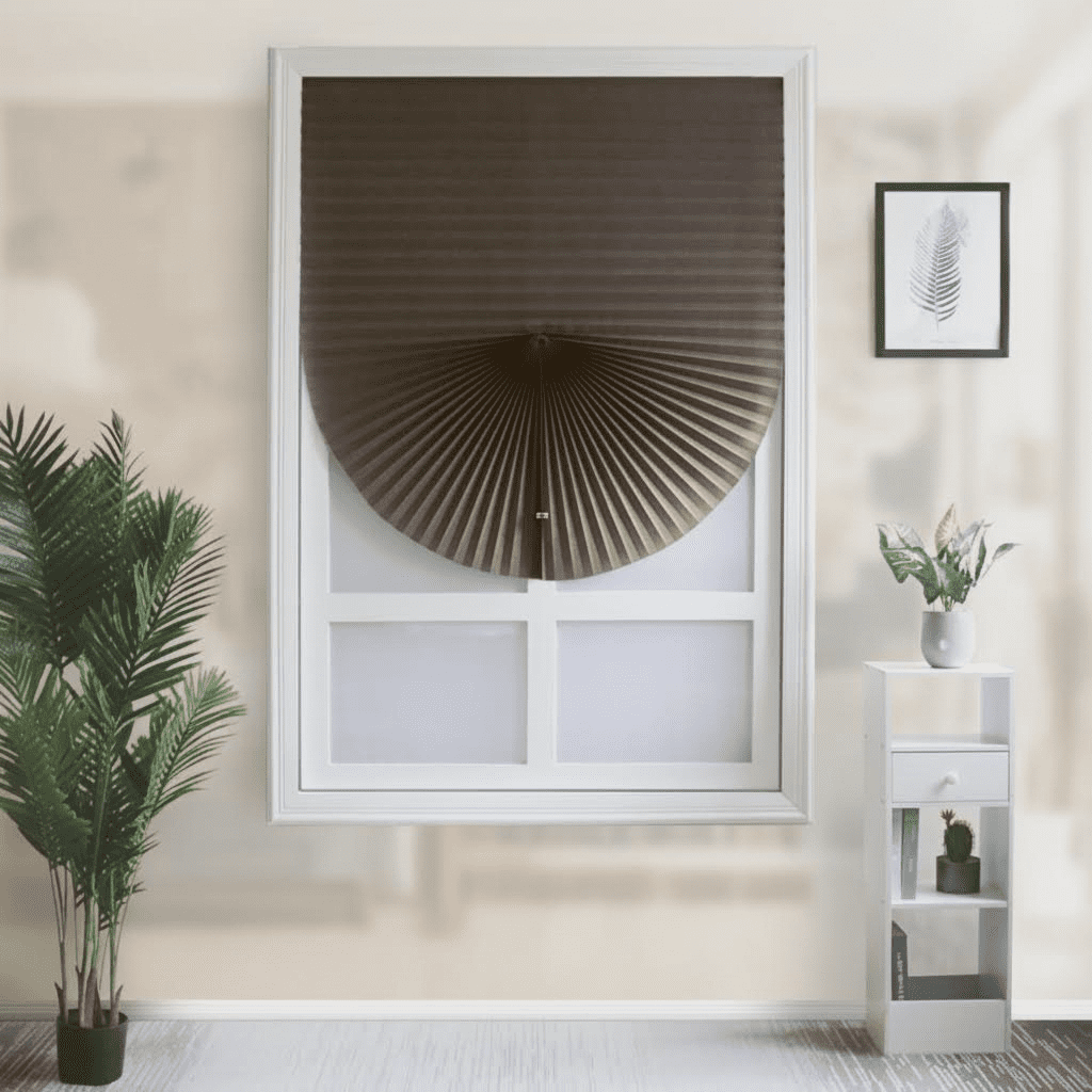 2 Pack Self-Adhesive Blackout Window Blinds, Cordless No-Drill Pleated Fabric Shades for Room Darkening in Bathroom, Kitchen, Office, 60x150 cm (W x L)