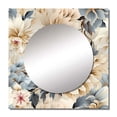 thumbnail image 2 of Designart "Serene Whispers I" Floral White Large Square Mirror - Square Bedroom Mirror Printed Wall Decor - Cottage Square Printed Wall Mirror Art, 2 of 5