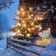 thumbnail image 4 of 1 pollo iluminado con bufanda decoraciones de vacaciones, decoraciones navideñas LED para exteriores, metal Chris Feliz Sencillez, 4 of 5