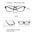 thumbnail image 3 of TRIFUTORO 2 Pack Magnetic Reading Glasses Long Temples Computer Readers Flexible Temple For Larger Face (Black, 2.0, multiplier_x), 3 of 5