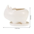 thumbnail image 2 of Raindrops  Terracotta Environmentally Friendly Flower Pot Rhinoceros Shaped, 2 of 8