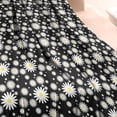 thumbnail image 3 of Black Daisy Flower White Blooms Pattern Blanket,Comfortable Soft Flannel Throw Blanket,All Season,Warm Lightweight Blankets for Sofa Bed Couch Living Room Chair,60"x80", 3 of 4