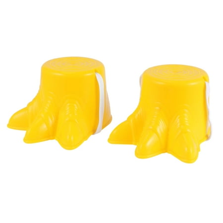 

2pcs Stilts Shoes Plastic Claw Shape Balance Sense Training Shoes Outdoor Sports Toy (Yellow Rope for Random Color)